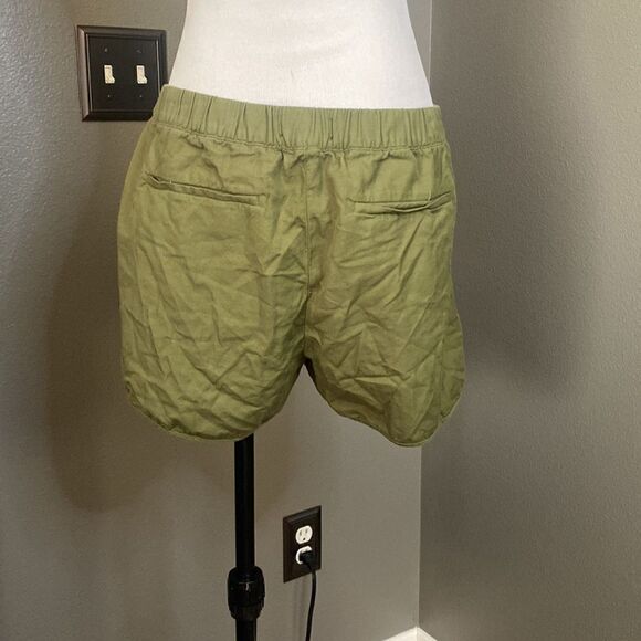 Madewell Olive Green pull-on shorts H5956 - Picture 7 of 12